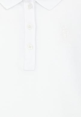 Kız Çocuk Beyaz Polo Yaka Basic Sweatshirt - 50272630026