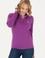 Kadın Violet Polo Yaka Basic Sweatshirt