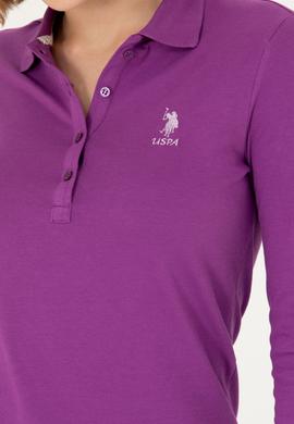 Kadın Violet Polo Yaka Basic Sweatshirt - 50276999030