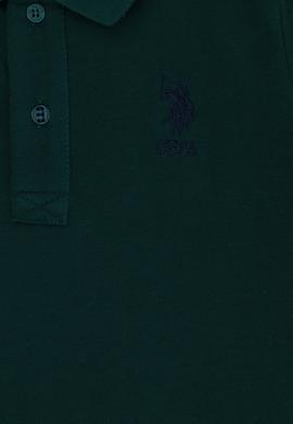 Erkek Çocuk Koyu Yeşil Basic Polo Yaka Tişört - 50262958449