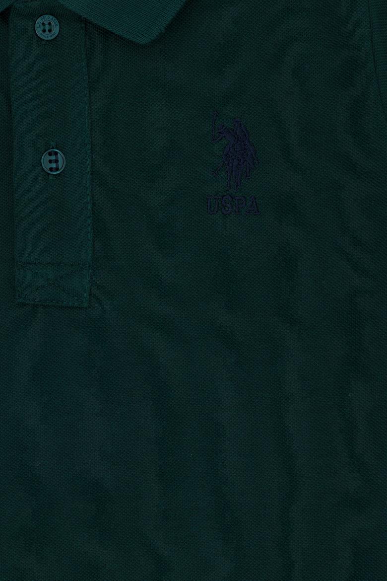 Erkek Çocuk Koyu Yeşil Basic Polo Yaka Tişört - 50262958449