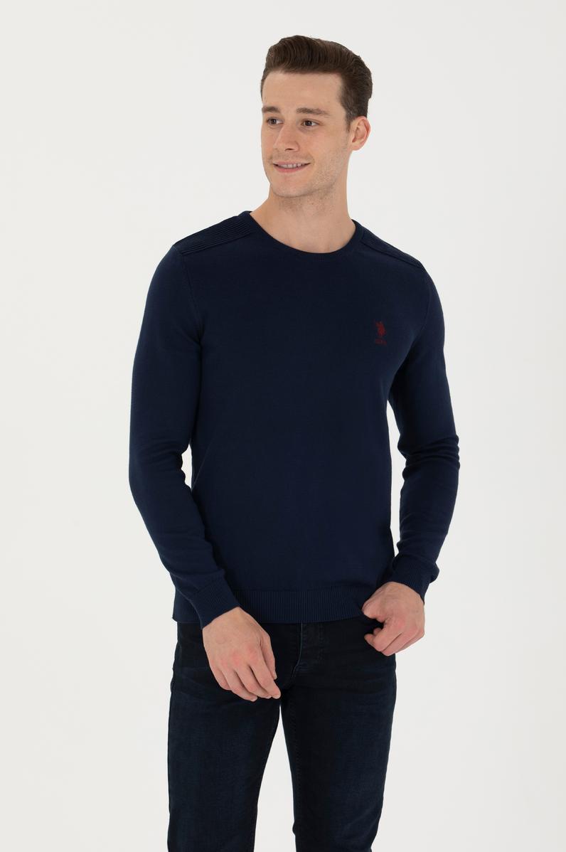 Erkek Lacivert Basic Kazak