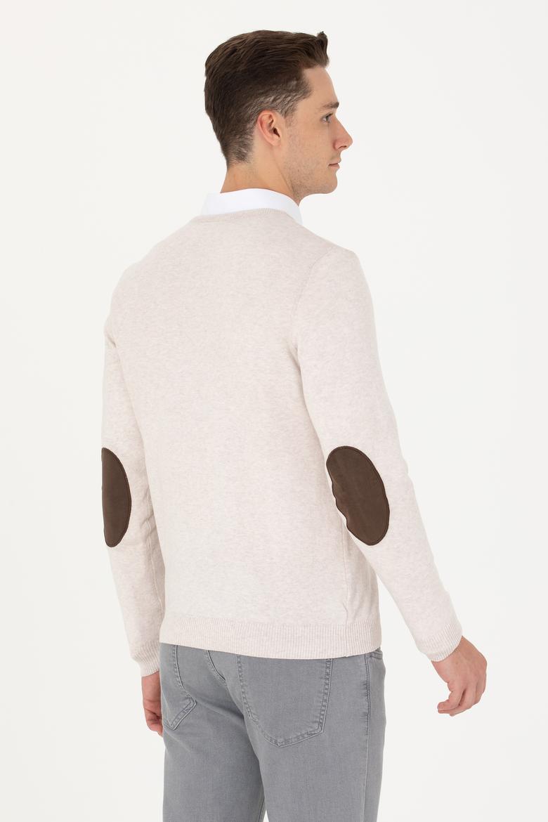 Erkek Taş Melanj Basic Kazak - 50269006071