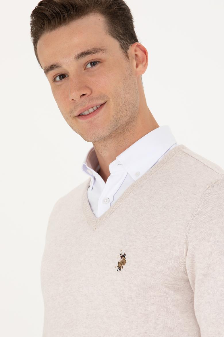 Erkek Taş Melanj Basic Kazak - 50269006071