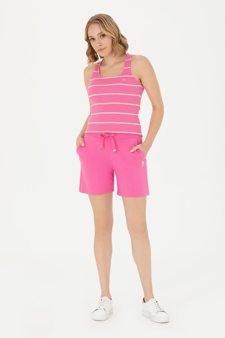 Kadın Pembe Örme Şort