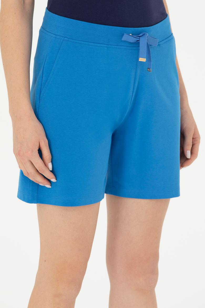 Kadın Saks Örme Şort - 50262609101