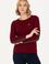 Kadın Bordo Bisiklet Yaka  Basic Kazak