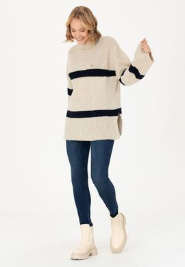 Kadın Taş Balıkçı Yaka Kazak - 50270437013