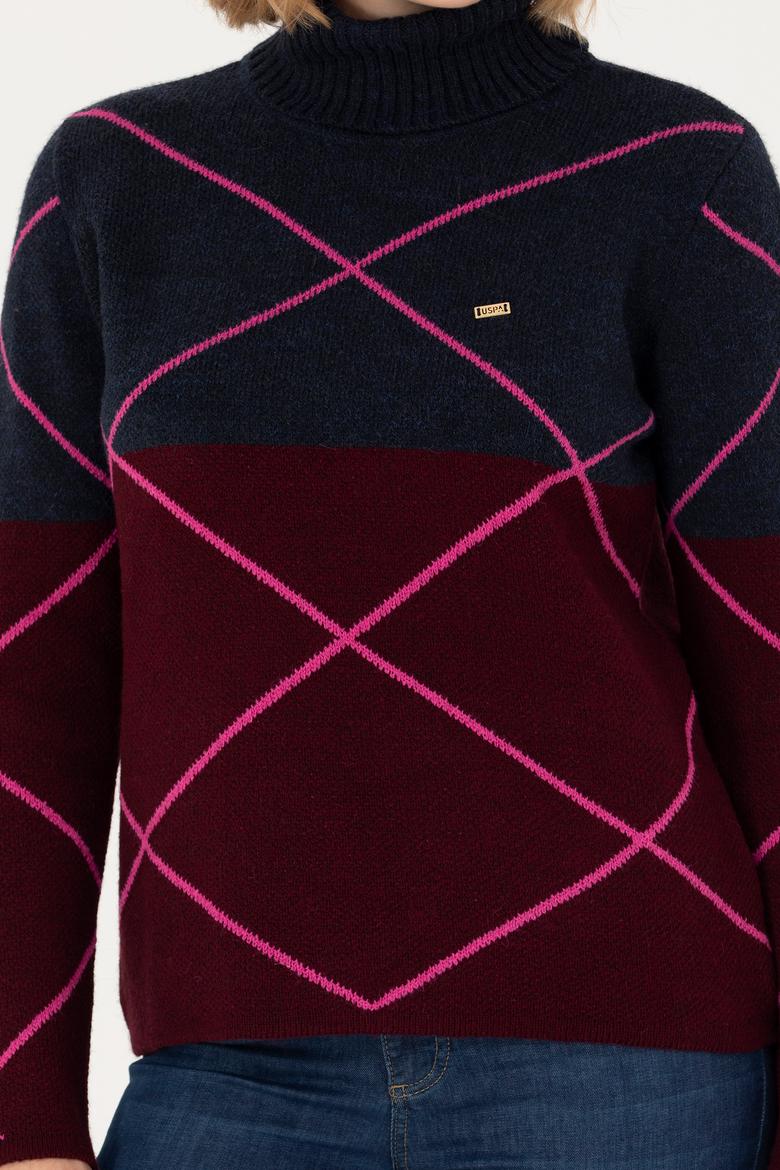 Kadın Lacivert Balıkçı Yaka Kazak - 50272044005