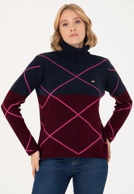 Kadın Lacivert Balıkçı Yaka Kazak - 50272044005