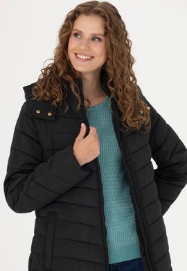 Kadın Siyah Kaban - 50271096020