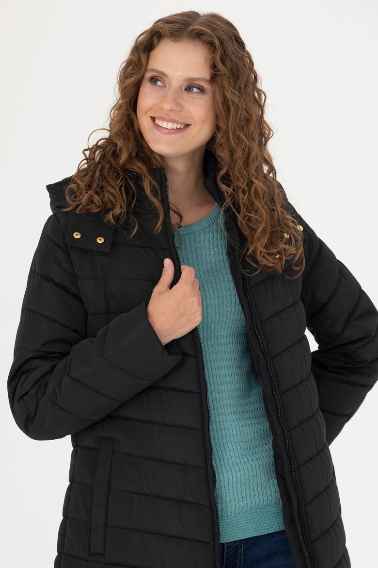 Kadın Siyah Kaban - 50271096020