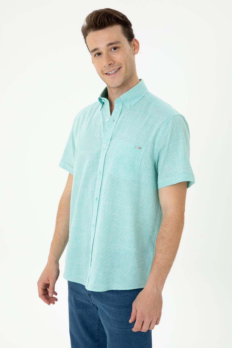 Erkek Mint Kısa Kollu Gömlek - 50264094027