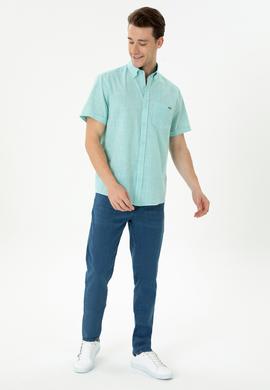 Erkek Mint Kısa Kollu Gömlek - 50264094027