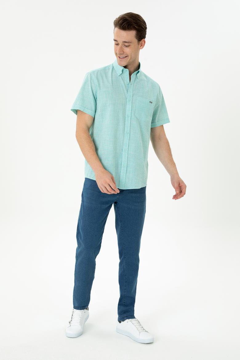 Erkek Mint Kısa Kollu Gömlek - 50264094027