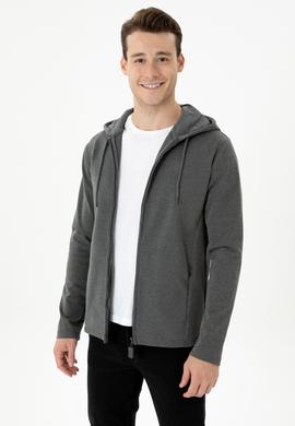 Erkek Antrasit Melanj Örme Hırka - 50277920011