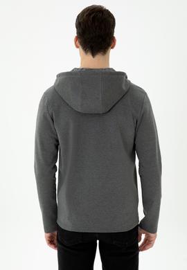 Erkek Antrasit Melanj Örme Hırka - 50277920011