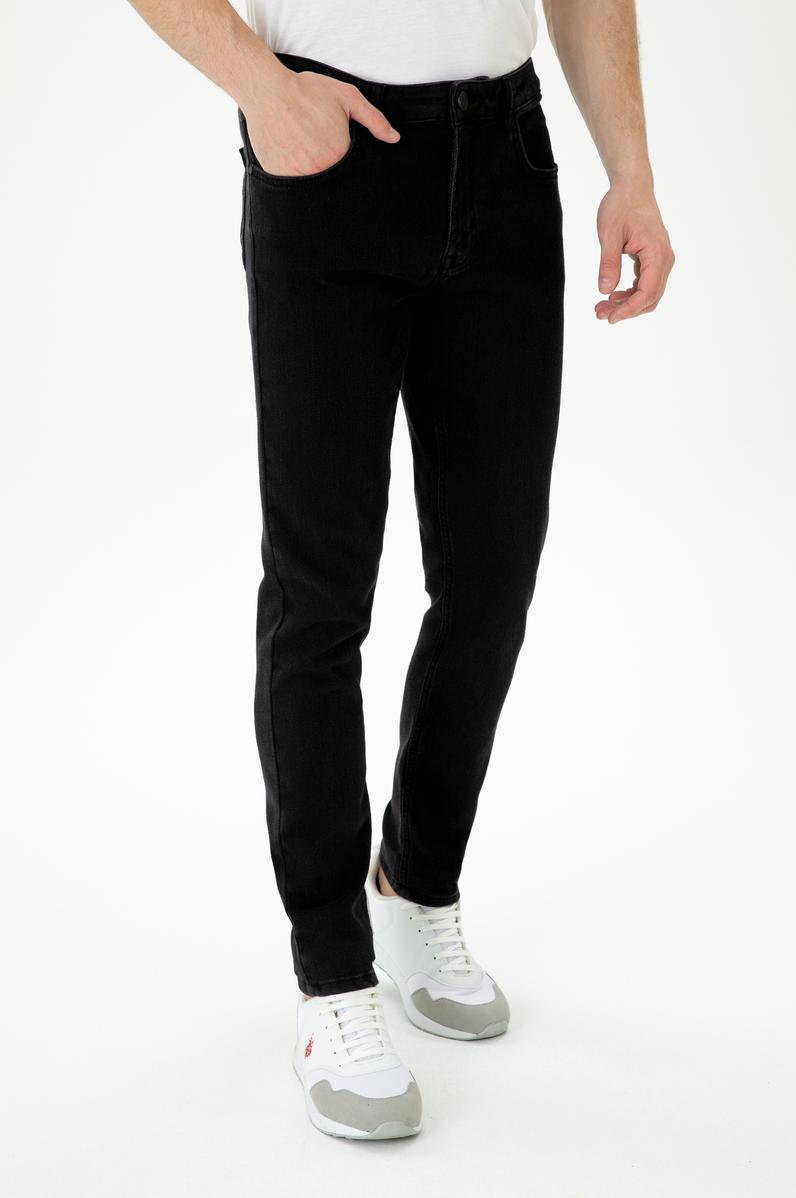 Erkek Siyah Jean Pantolon