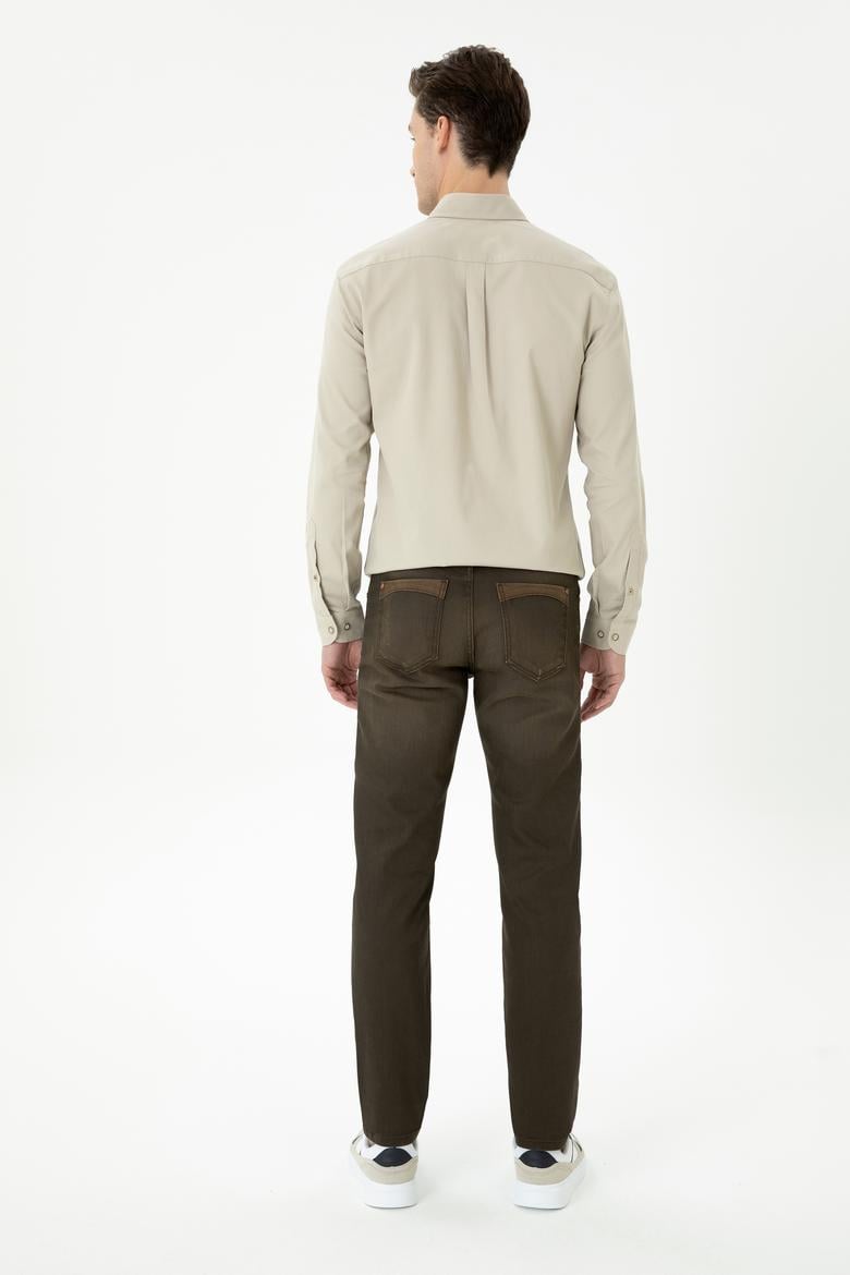 Erkek Kahverengi Jean Pantolon - 50272562038
