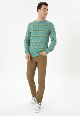 Erkek Slim Fit Açık Haki Kanvas Pantolon - 50272363102