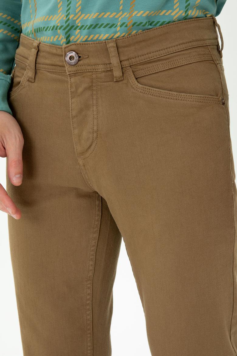 Erkek Slim Fit Açık Haki Kanvas Pantolon - 50272363102