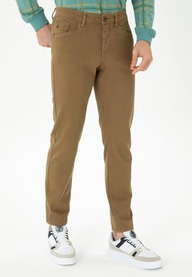 Erkek Slim Fit Açık Haki Kanvas Pantolon - 50272363102