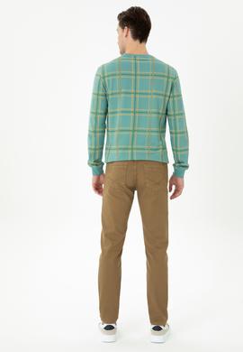 Erkek Slim Fit Açık Haki Kanvas Pantolon - 50272363102