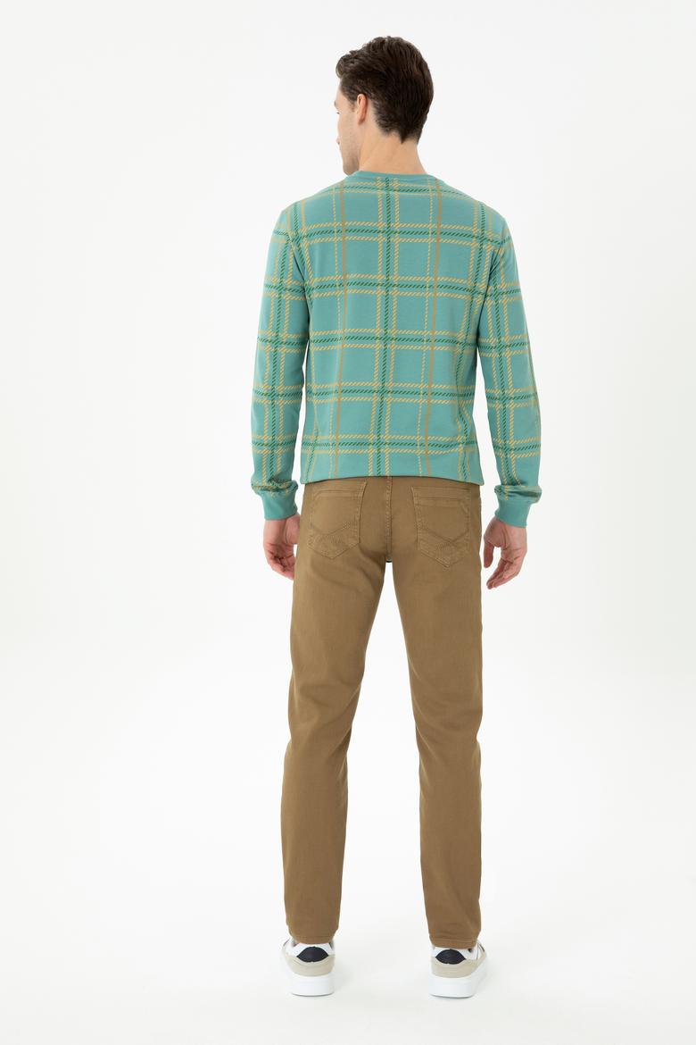 Erkek Slim Fit Açık Haki Kanvas Pantolon - 50272363102