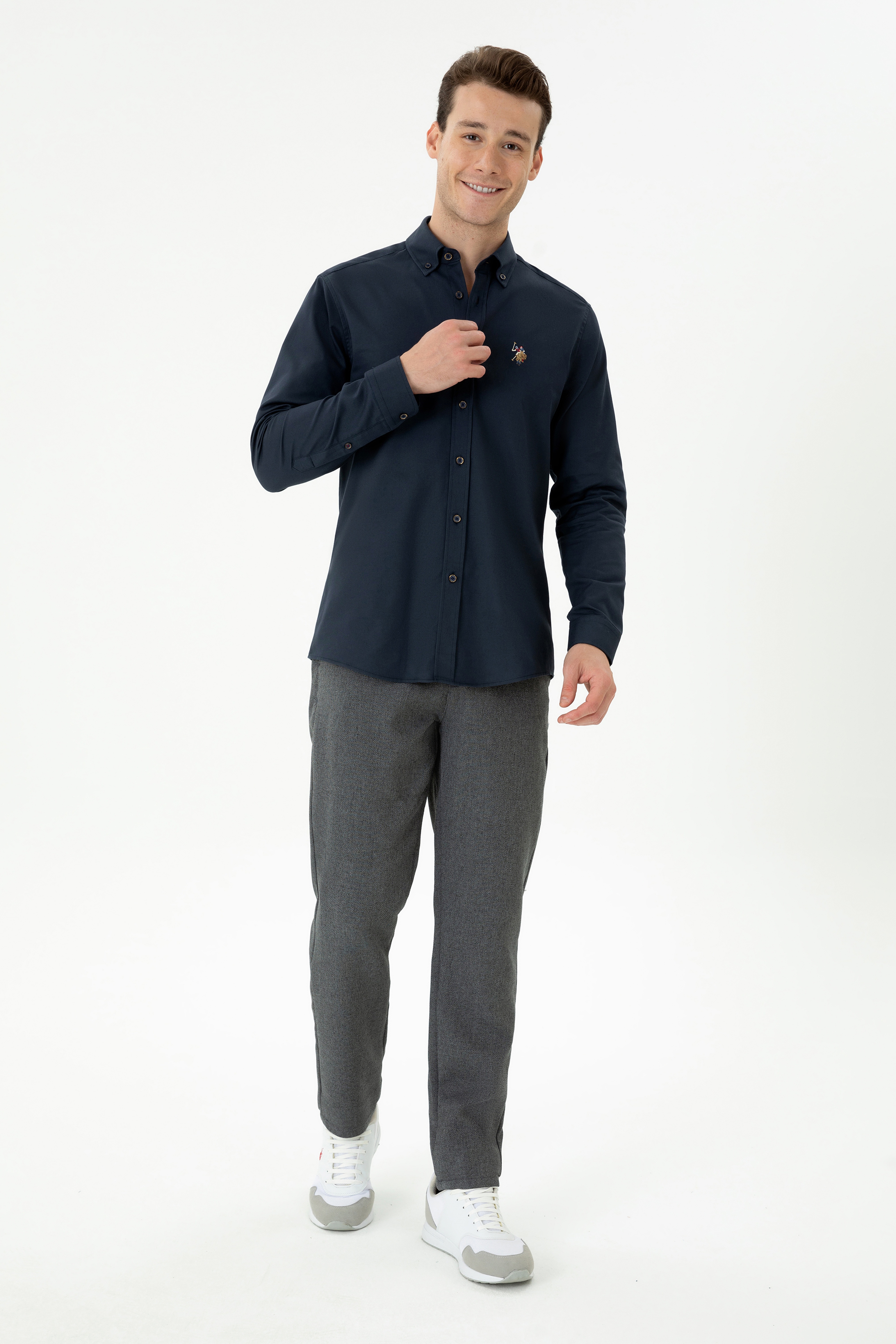 Erkek Carrot Fit Antrasit Kanvas Pantolon - Image 3