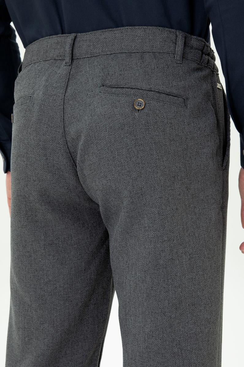 Erkek Carrot Fit Antrasit Kanvas Pantolon