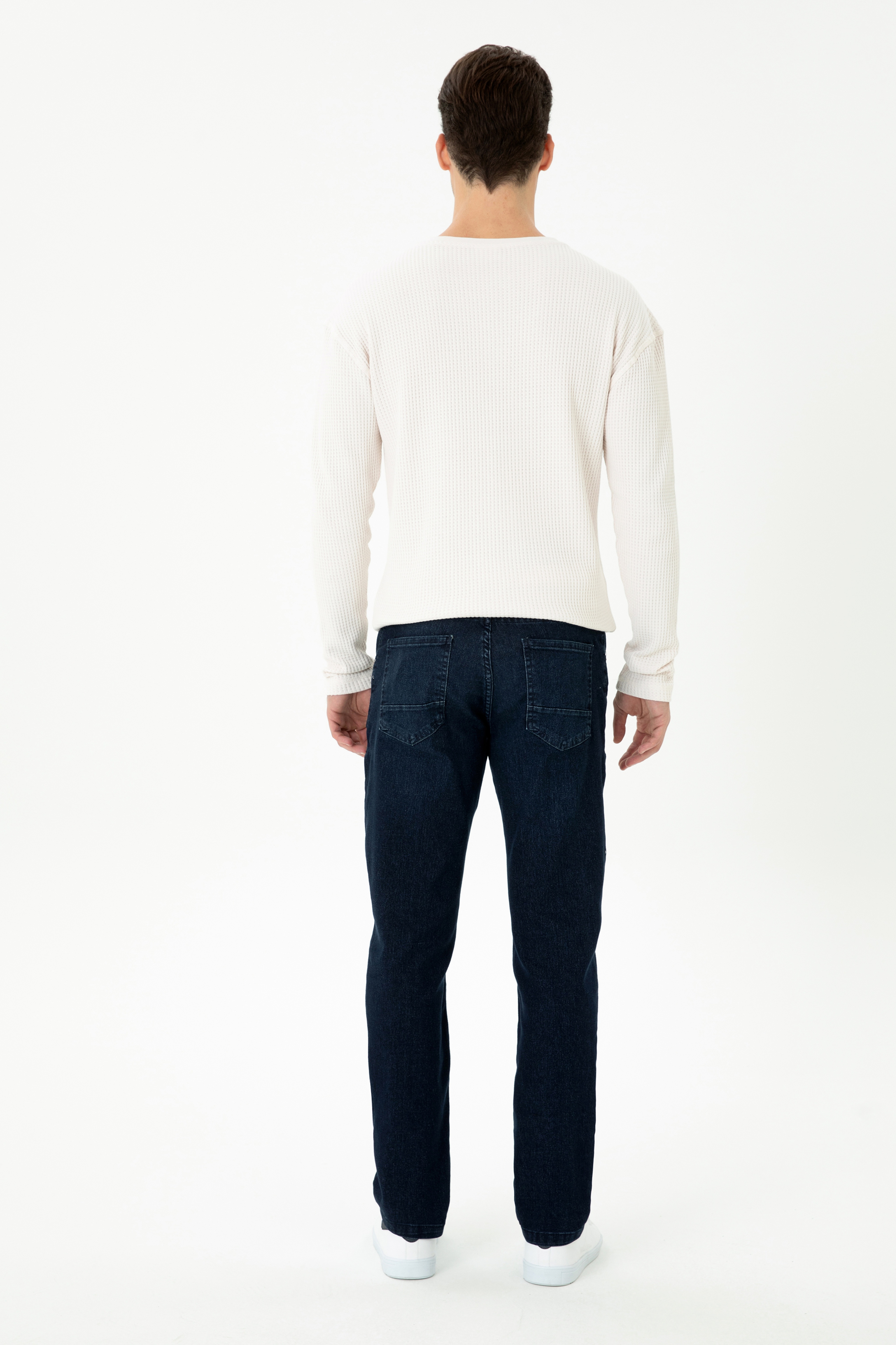 Erkek Koyu Mavi Jean Pantolon - Image 4