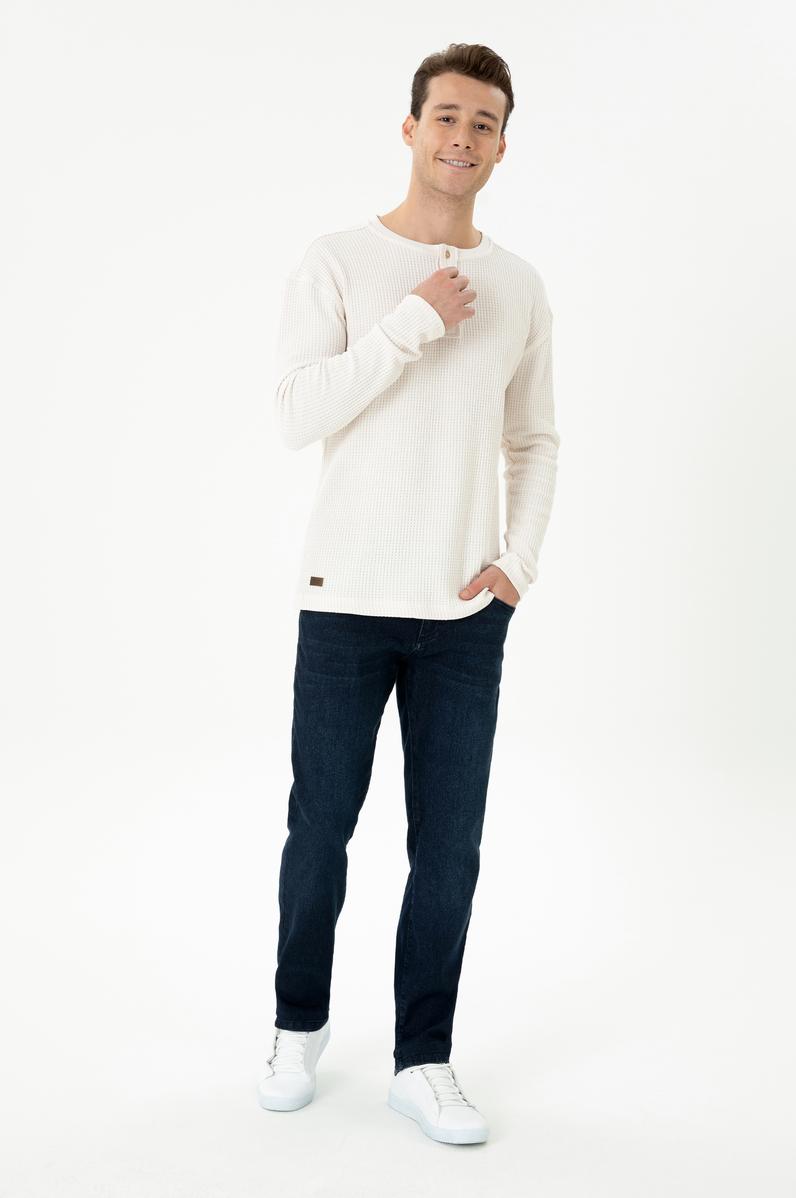 Erkek Koyu Mavi Jean Pantolon