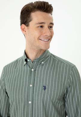 Erkek Haki Uzun Kollu Gömlek - 50279472010