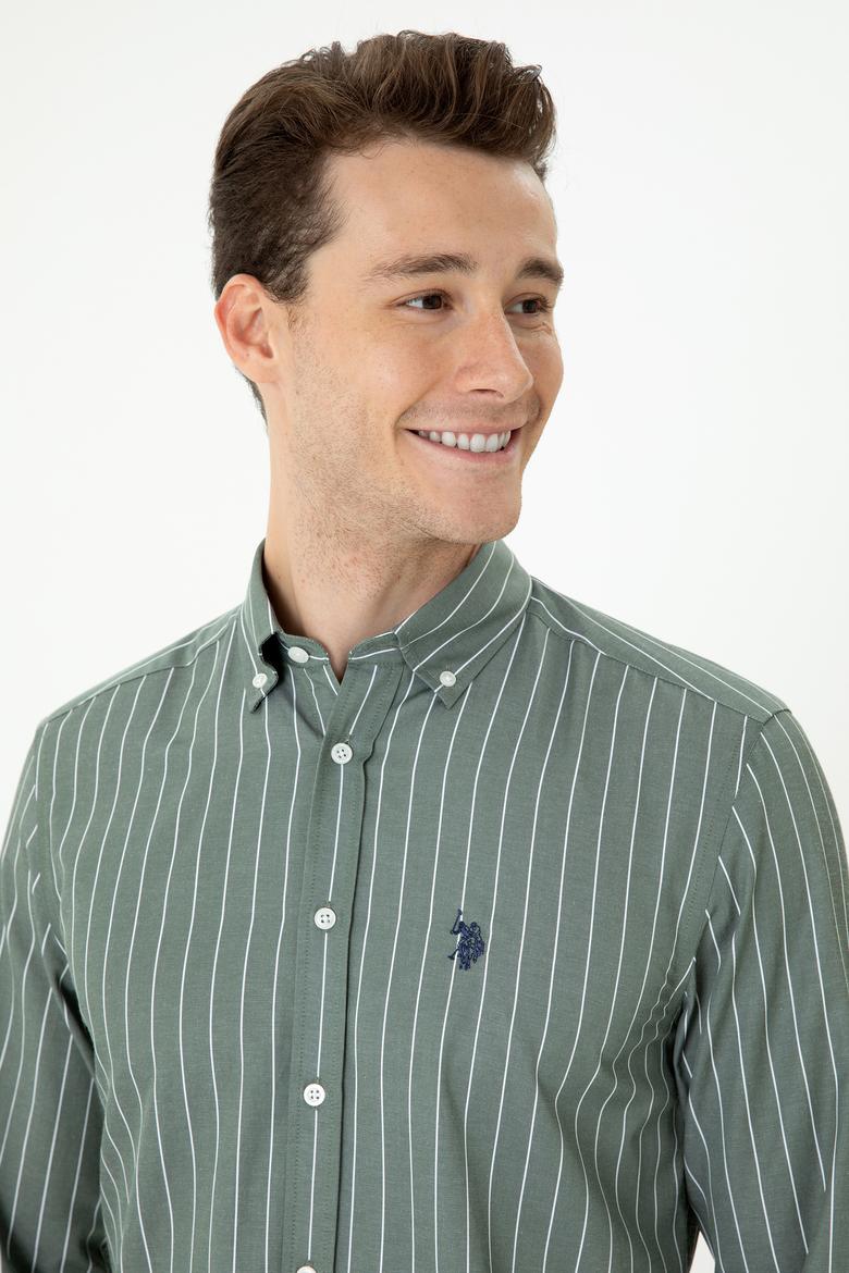 Erkek Haki Uzun Kollu Gömlek - 50279472010