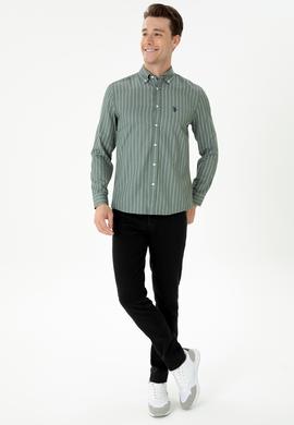 Erkek Haki Uzun Kollu Gömlek - 50279472010