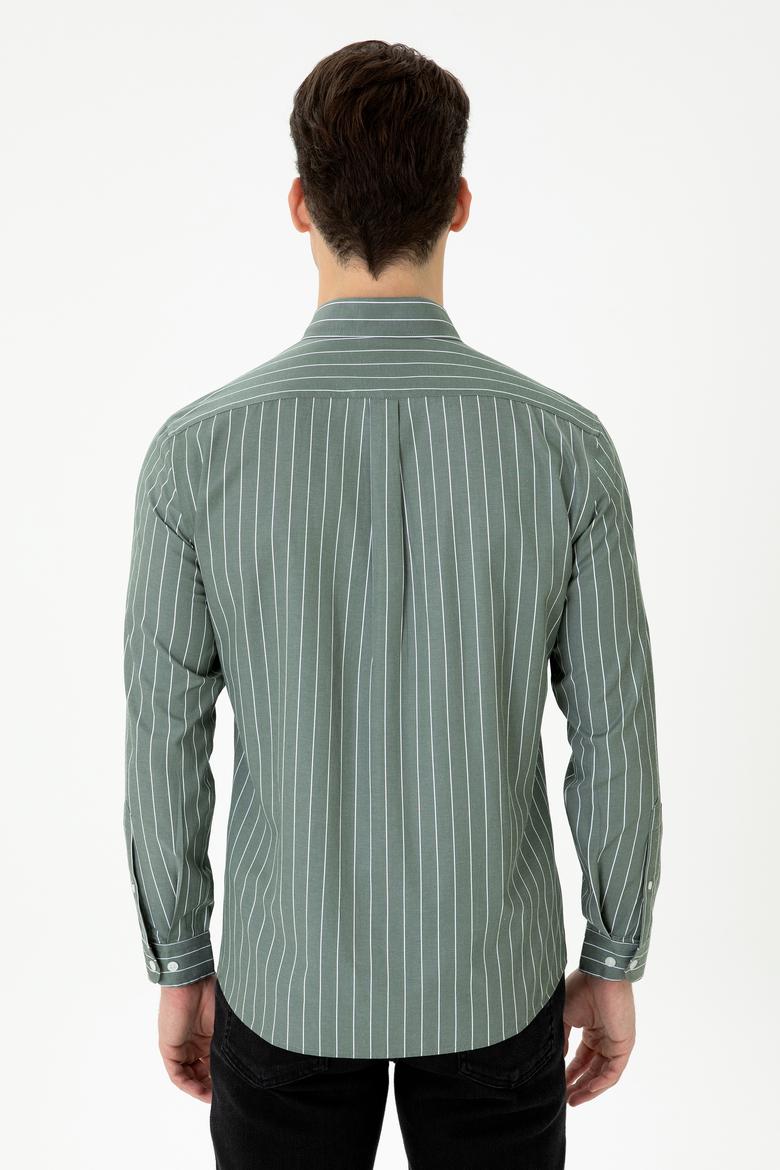 Erkek Haki Uzun Kollu Gömlek - 50279472010