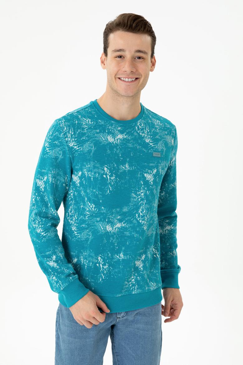 Erkek Petrol Sweatshirt - 50270842011