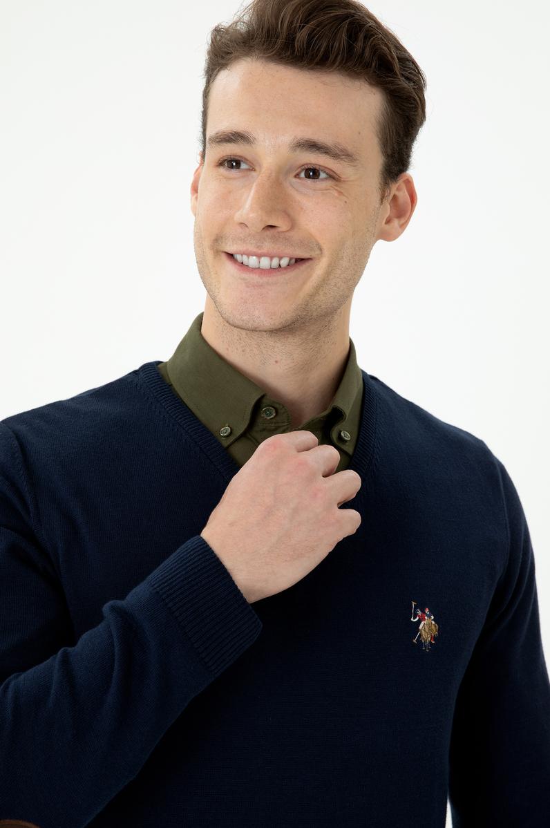 Erkek Lacivert Basic Kazak