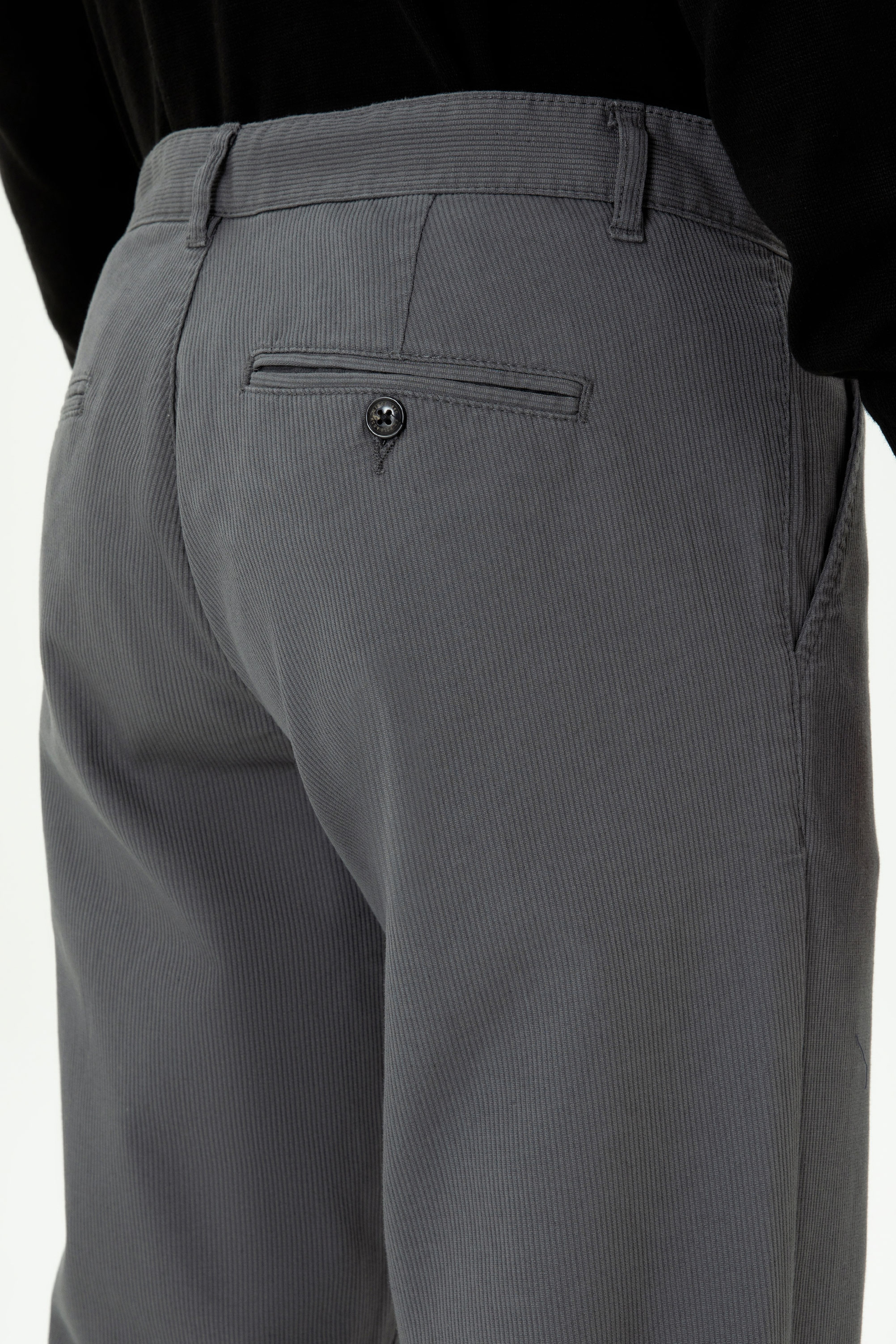 Erkek Slim Fit Antrasit Kanvas Pantolon - Image 6