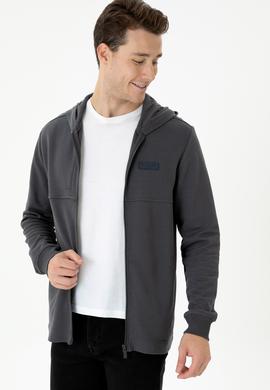 Erkek Antrasit Örme Hırka - 50276562037