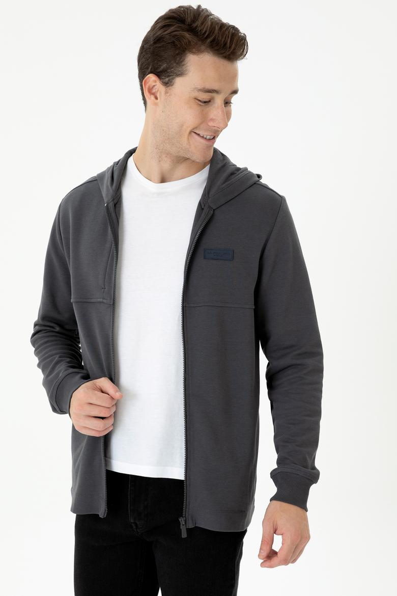 Erkek Antrasit Örme Hırka - 50276562037