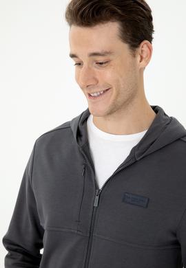 Erkek Antrasit Örme Hırka - 50276562037