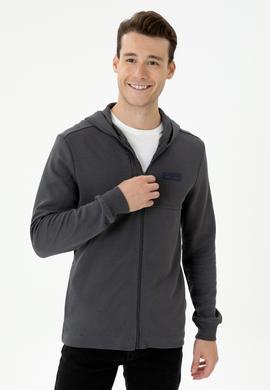 Erkek Antrasit Örme Hırka - 50276562037