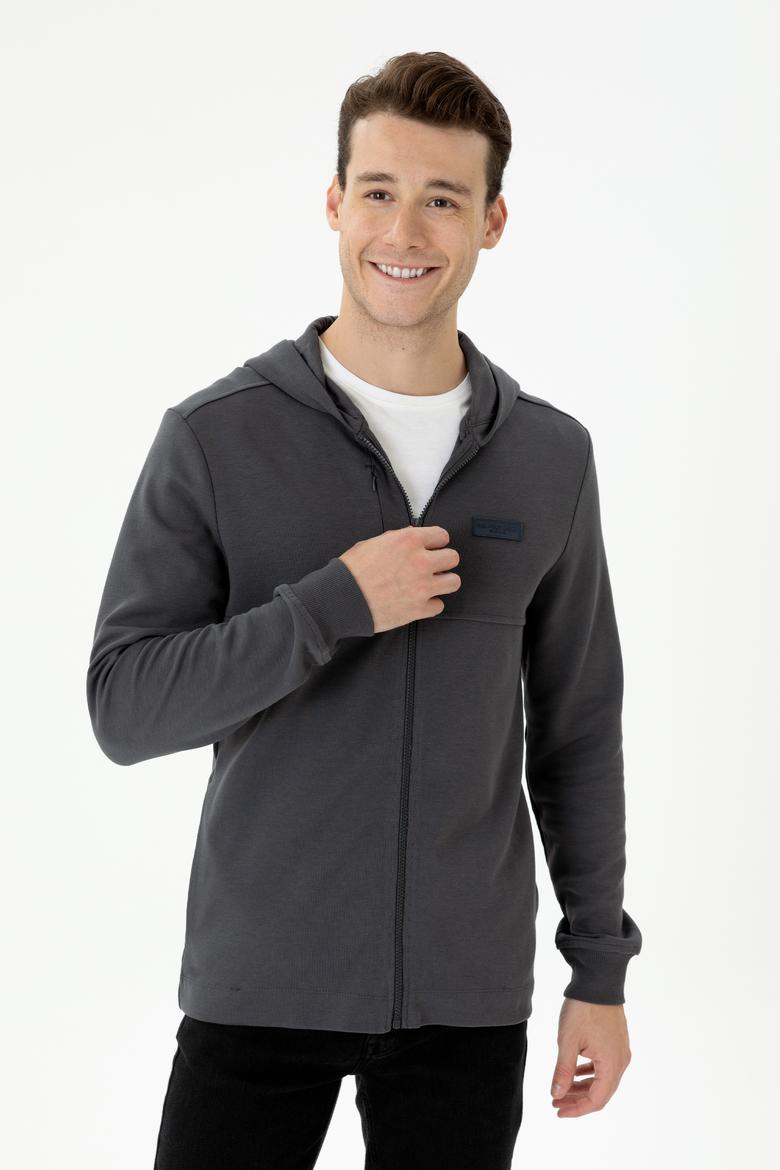 Erkek Antrasit Örme Hırka