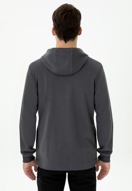 Erkek Antrasit Örme Hırka - 50276562037