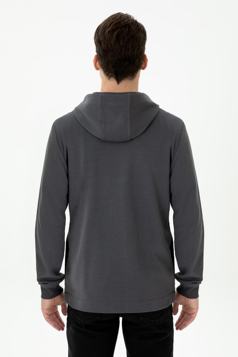 Erkek Antrasit Örme Hırka - 50276562037