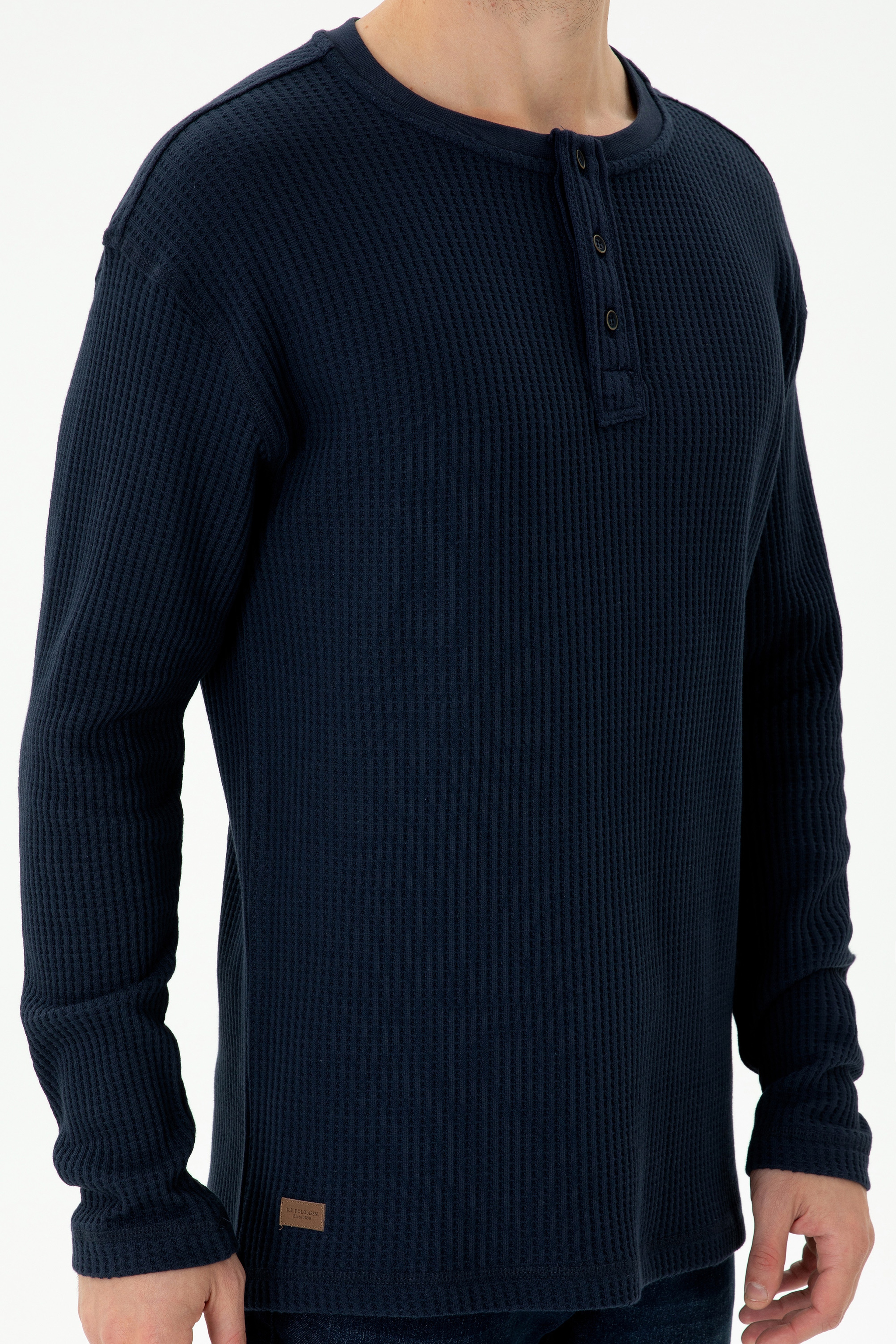 Erkek Lacivert Sweatshirt - Image 6