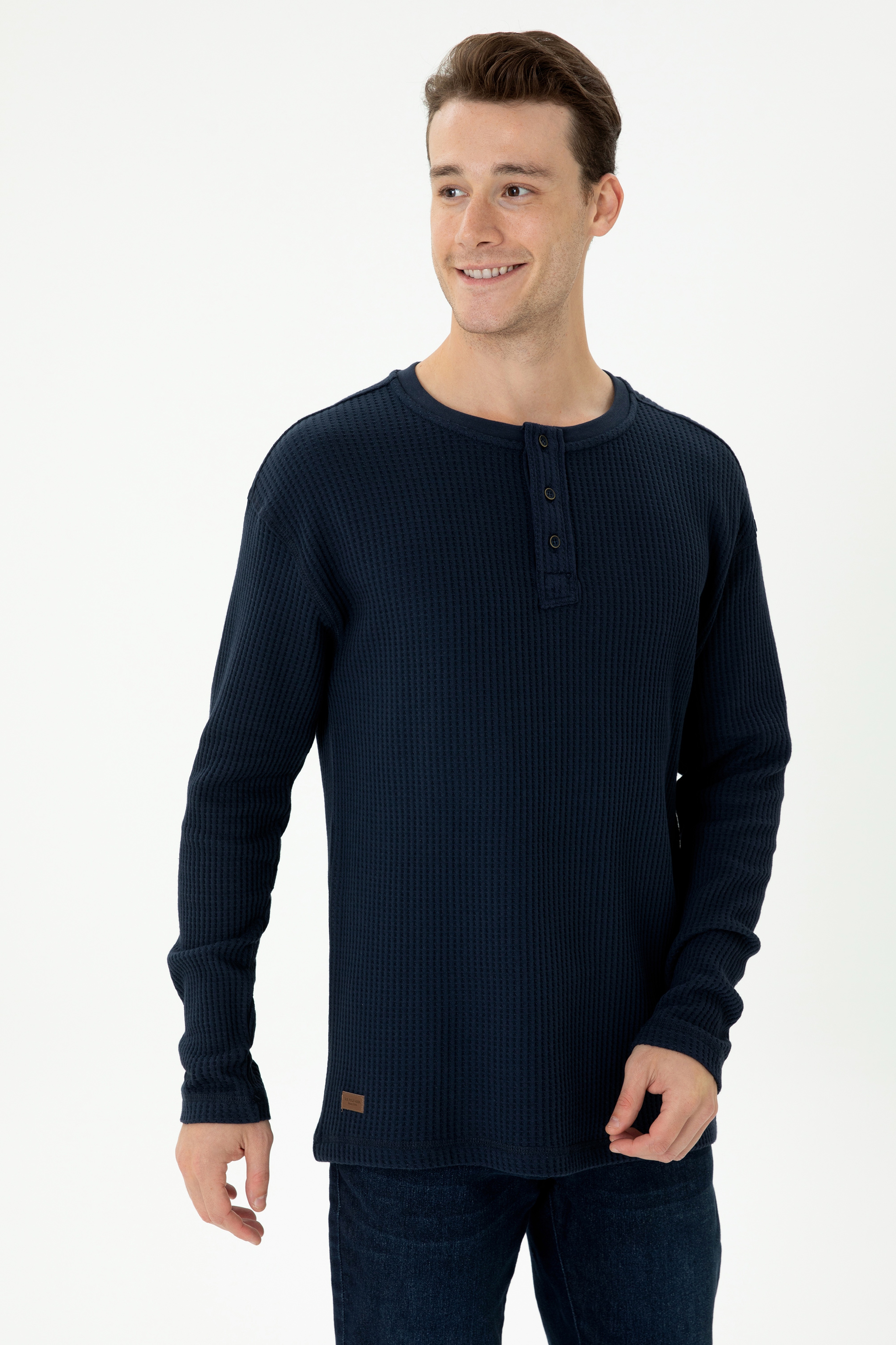 Erkek Lacivert Sweatshirt - Image 3