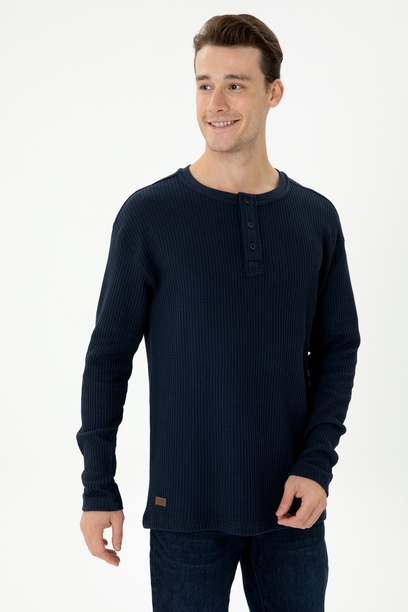 Erkek Lacivert Sweatshirt
