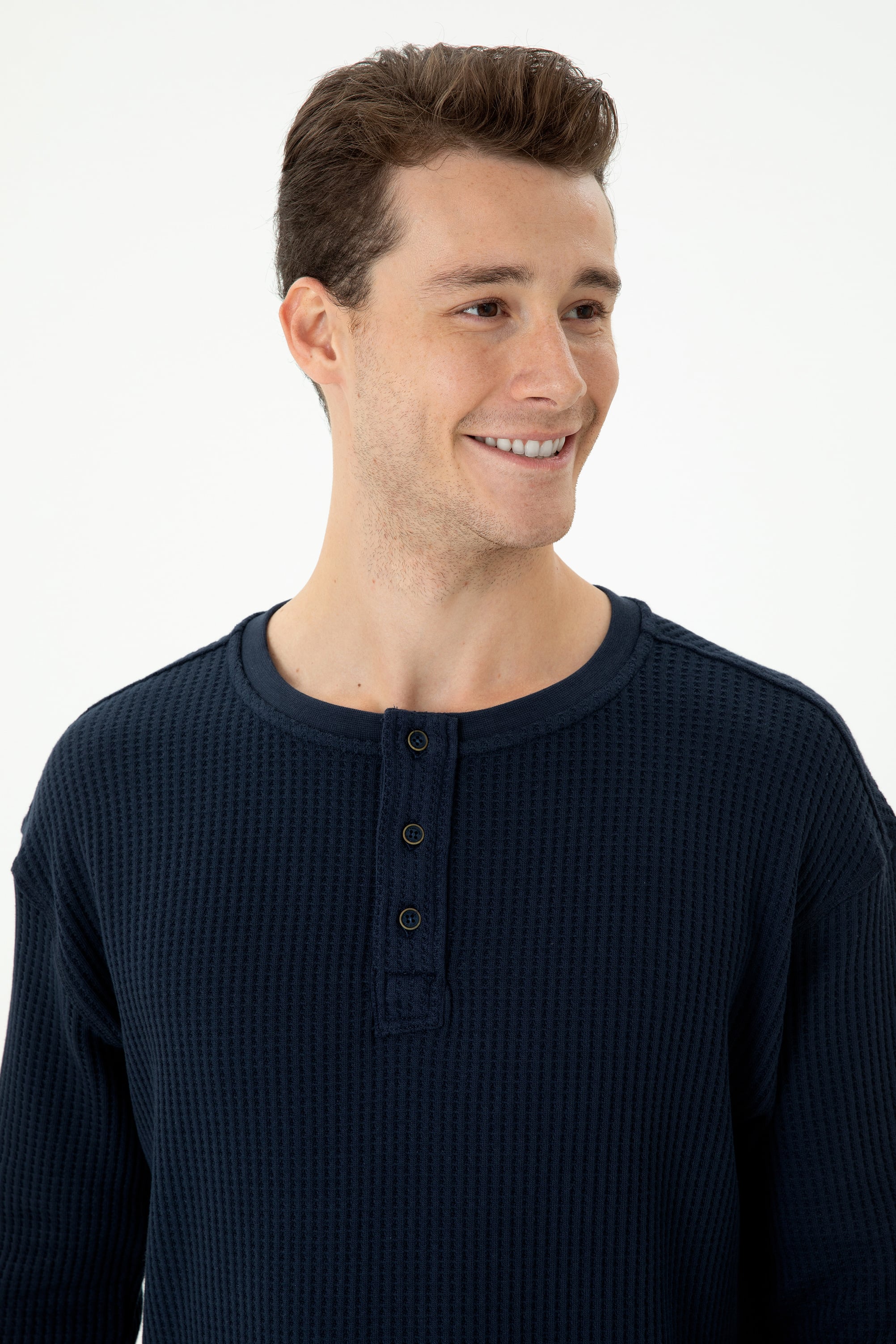 Erkek Lacivert Sweatshirt - Image 2